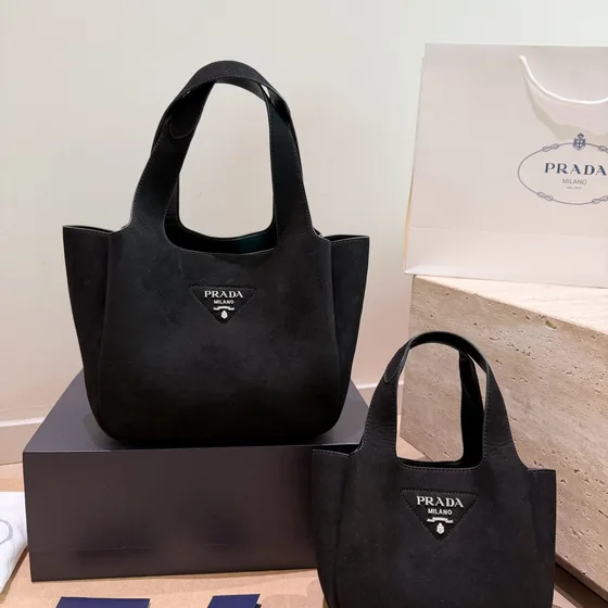 Prada Canapa Logo Tote Marrone Borsa tote