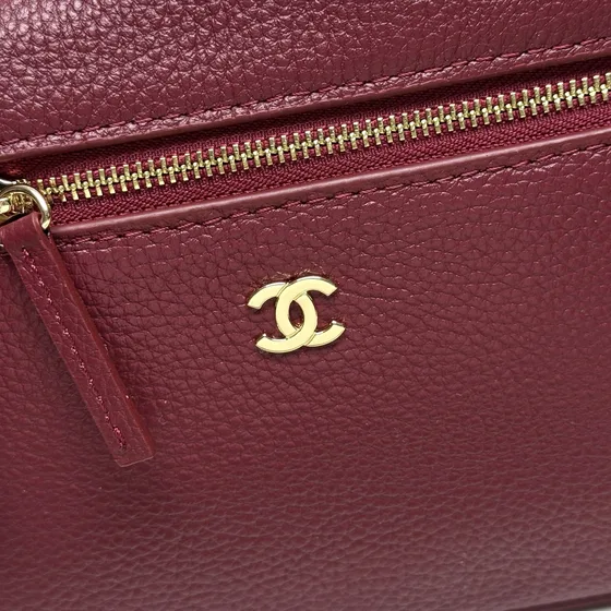 Chanel Vanity Case Bag Bordo Vanity