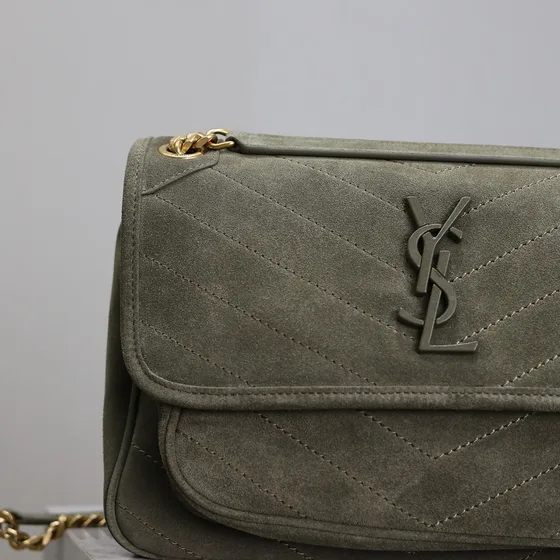 YSL Niki Medium Chain Bag Olive أخضر Crossbody
