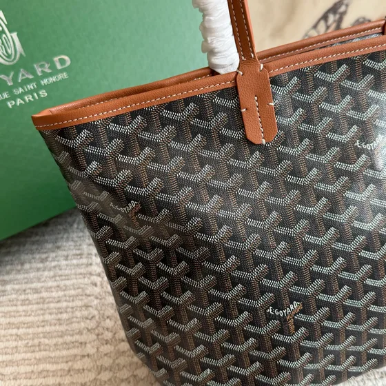 Goyard Artois Pm Black Tan Tote Bag