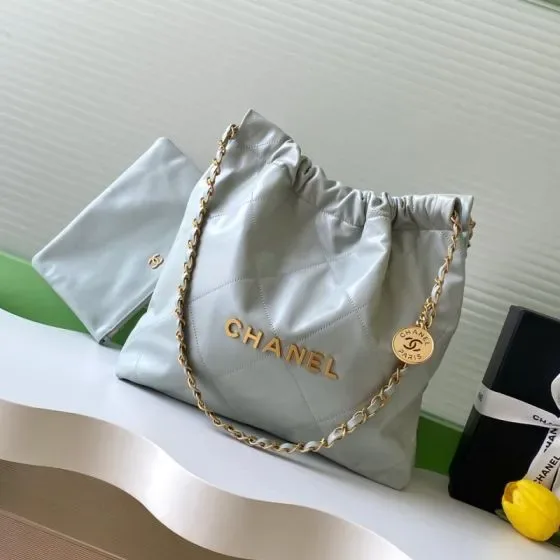 Chanel 22 Bag Light Blue Hobo