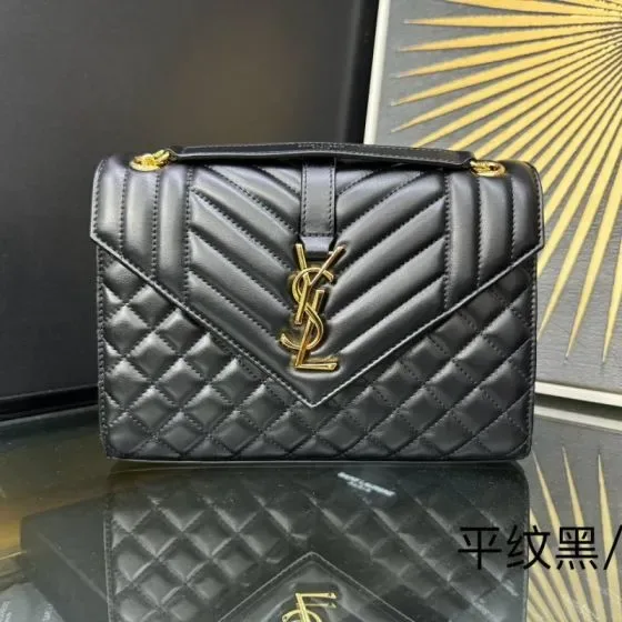 YSL Envelope Medium Chain Bag Negro Bolso bandolera