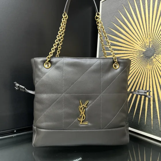 YSL Jamie Shopping Tote Gray Shoppertasche