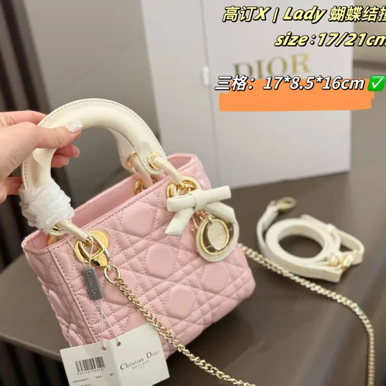 Dior Lady Dior Rosa 17/21cm Tophåndtak