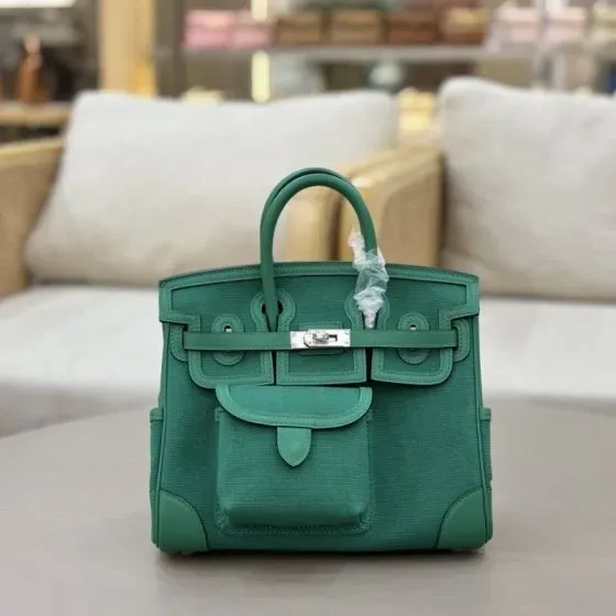 Hermes Birkin 25 Cargo Green Top Handle