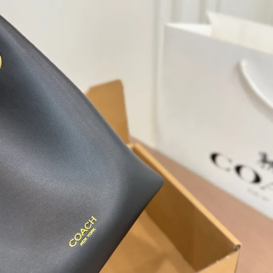 Coach Jade Drawstring Bucket Bag Hitam Crossbody