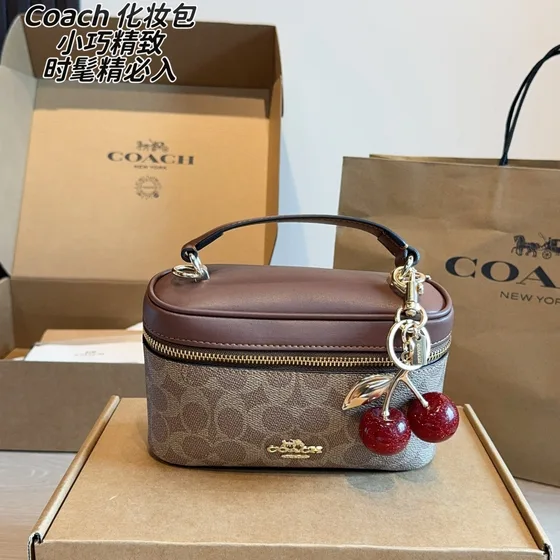 Coach Cosmetic Case Blanc Anse supérieure
