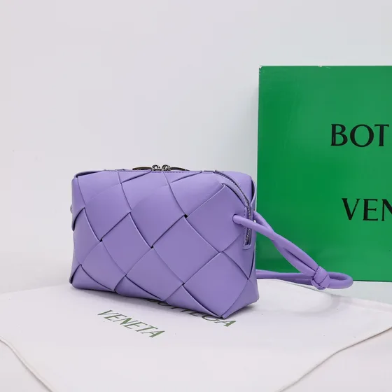 Bottega Veneta Small Cassette Camera Bag Purple Crossbody