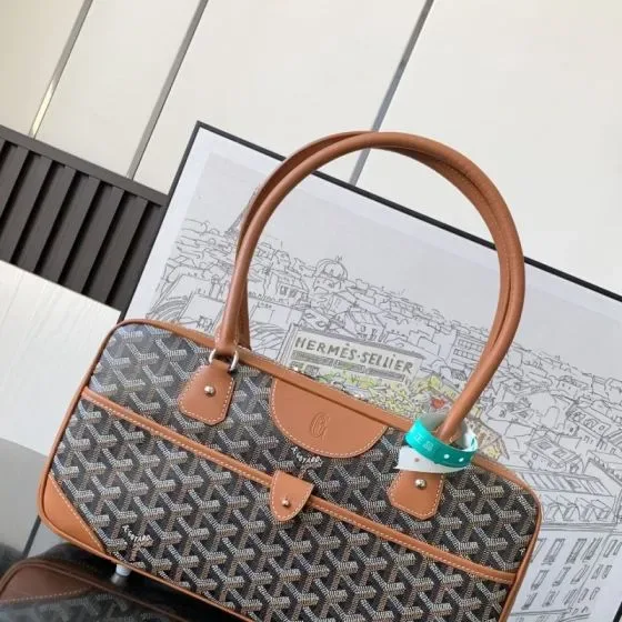 Goyard Saint Martin Bag Brown Top Handle