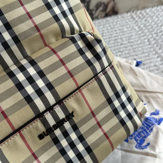 Burberry Vintage Check Nylon Backpack Beige Backpack