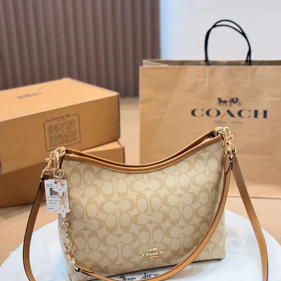 Coach Zara Crossbody In Signature Tuval Light Khaki/Kahverengi Crossbody