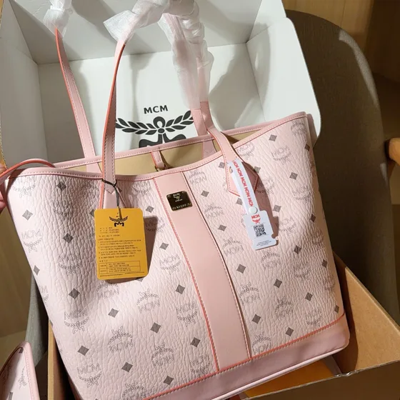 MCM Toni Shopper Tote Rosa Borsa tote