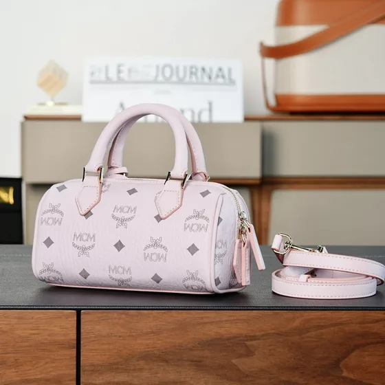 MCM Ella Boston Mini Light Rosa Henkel