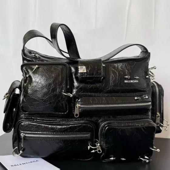 Balenciaga Superbusy Large Shoulder Bag Black Shoulder Bag