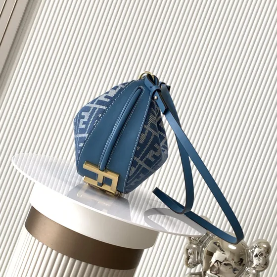 Fendi Fendigraphy Mini Hobo Bag أزرق Hobo