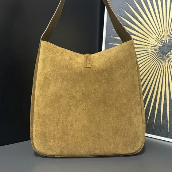 YSL Le 5 À 7 Hobo Bag Caramel Kulit suede Hobo