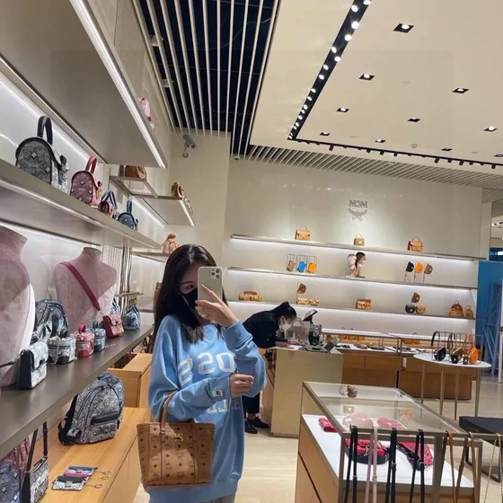 MCM Toni Shopper Mini Cognac Tote Bag