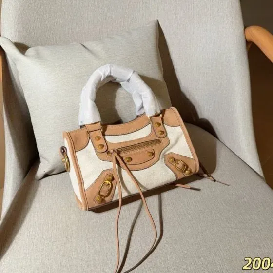 Balenciaga City Mini Bag White Beige Top Handle