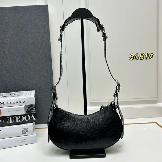 Balenciaga Le Cagole Shoulder Bag Graffiti Black Shoulder Bag