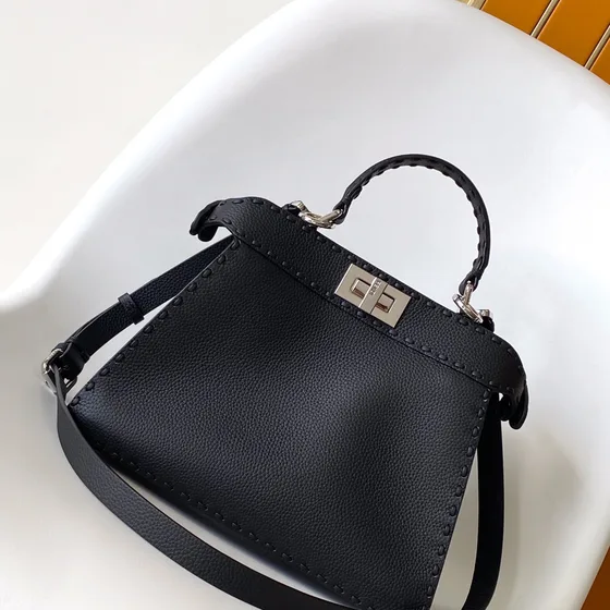 Fendi Peekaboo Iseeu Small Selleria Black Top Handle