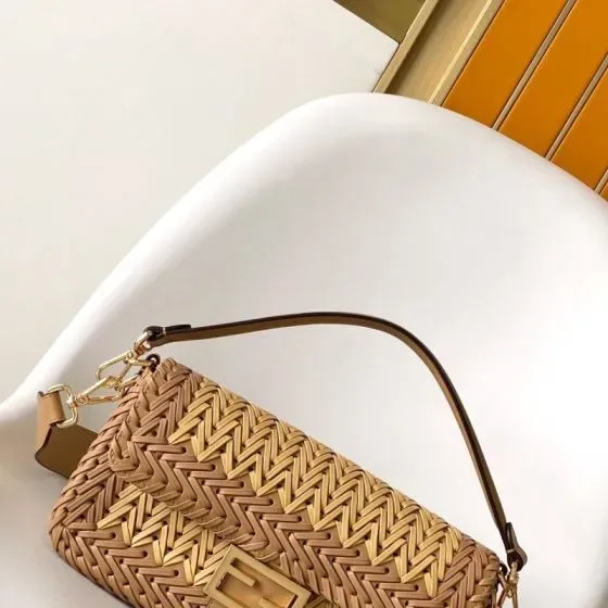 Fendi Baguette Beige Shoulder Bag