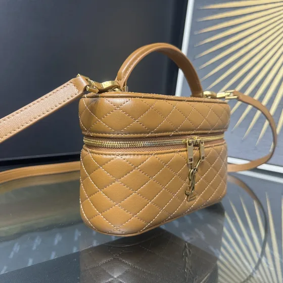 YSL Gaby Vanity Case Bag Coklat Crossbody