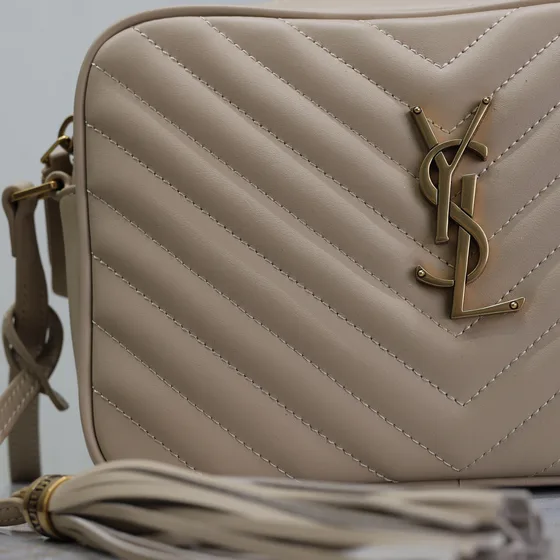 YSL Lou Camera Bag Beige Crossbody