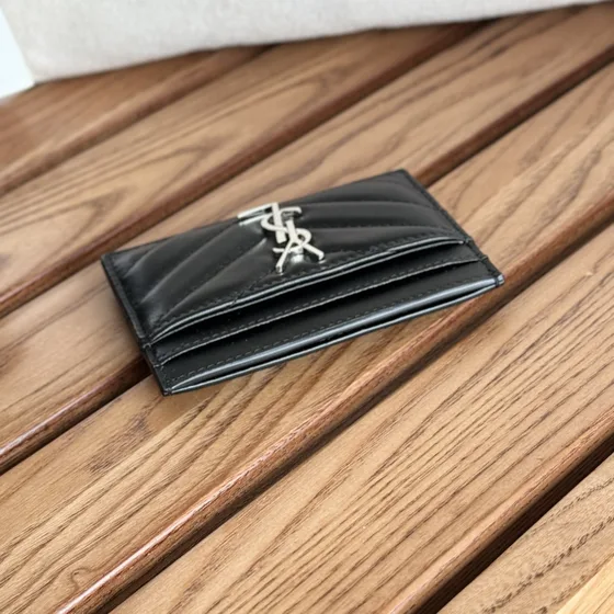 YSL Cassandre Matelassé Card Holder Nero Card Holder