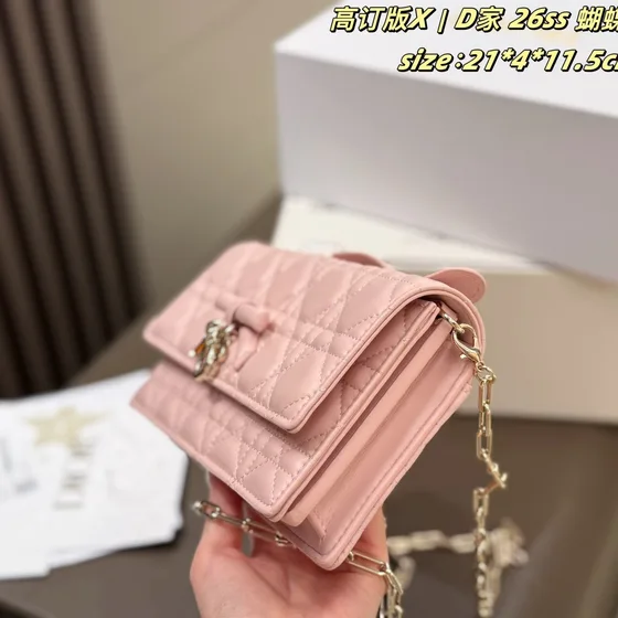 Dior Miss Dior Top Handle Chain Bag 26Ss Pink 21*4*11.5cm Top Handle