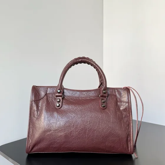 Balenciaga Le City Small Bag Burgundy Top Handle