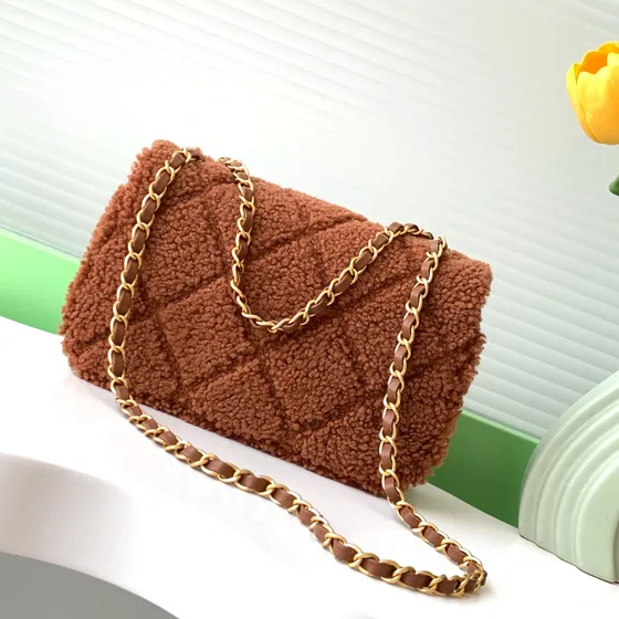 Chanel 19 Bag Caramel Marrom Bolsa de aba