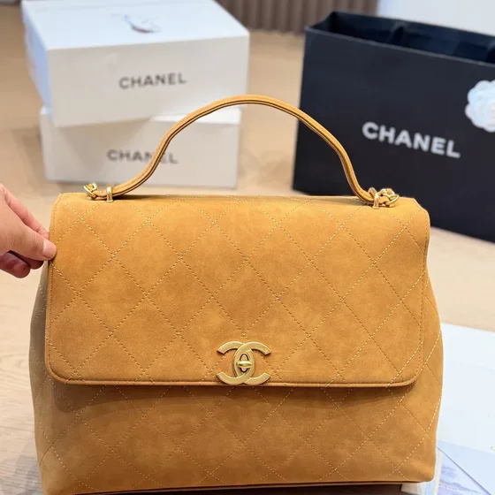 Chanel Top Handle Flap Bag Caramel Top Handle