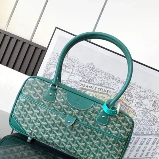 Goyard Saint Martin Bag Green Top Handle