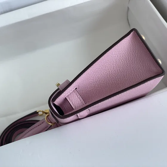 Hermes Kelly Mini Rosa Tophåndtak