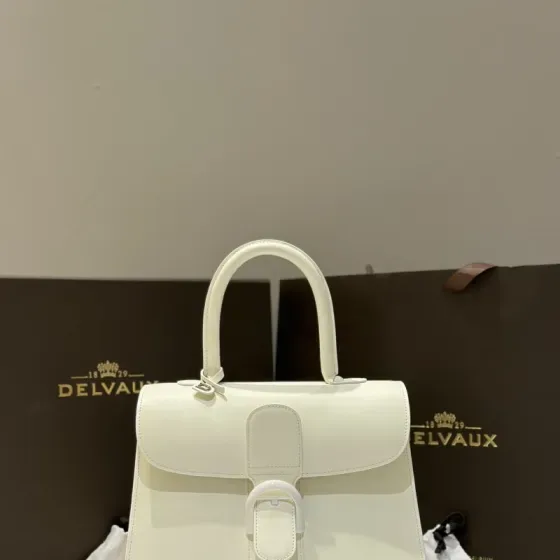 Delvaux Le Brillant White Top Handle