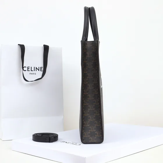 Celine Vertical Cabas Marrom Bolsa tote