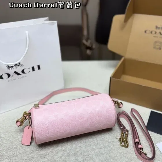 Coach Barrel Pink Crossbody Shoulder Bag