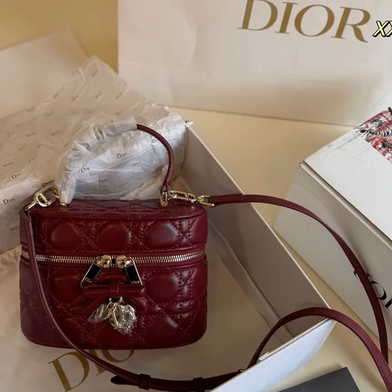 Dior Lady Dior Vanity Case Zwart Bovenhandgreep