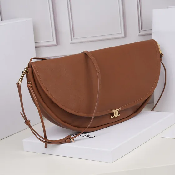 Celine Triomphe Folco Bag Nâu Crossbody