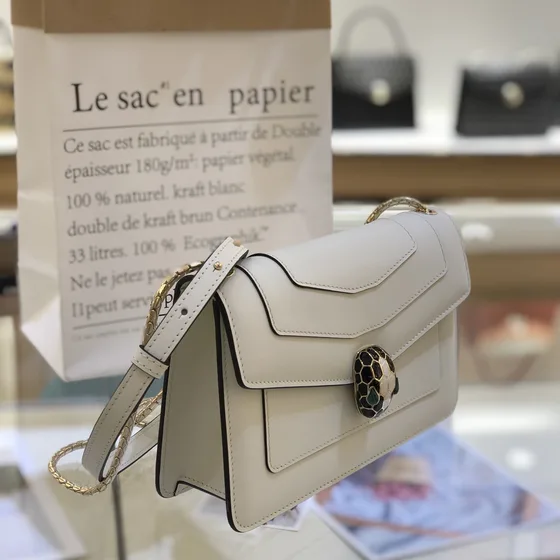 Bvlgari Serpenti Forever Crossbody Bag White Crossbody
