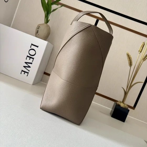 Loewe Puzzle Fold Tote Sand Beige Shoppertasketur