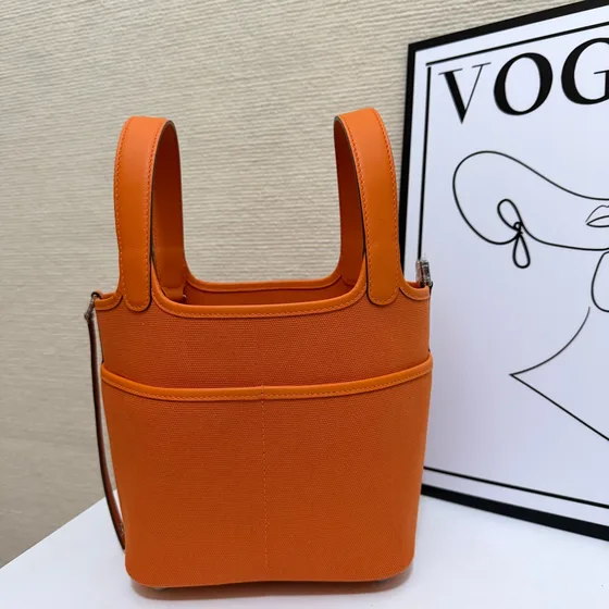 Hermes Cargo Picotin Lock Orange Henkel