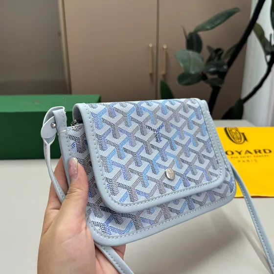 Goyard Plumet Pochette Light Bleu Crossbody