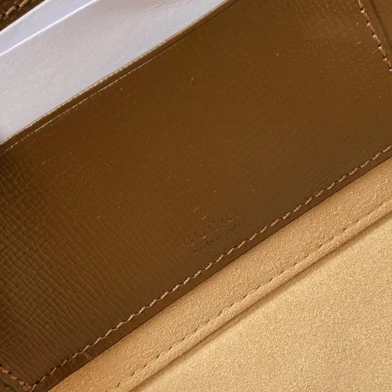 Gucci Gg Supreme Pouch Beige And Brown Pouch