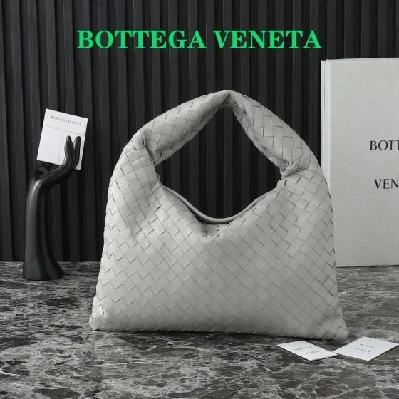 Bottega Veneta Hop Hobo Bag Light Gray Hobo