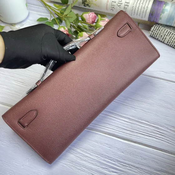 Hermes Kelly Long Tegnebog Burgund Tegnebog