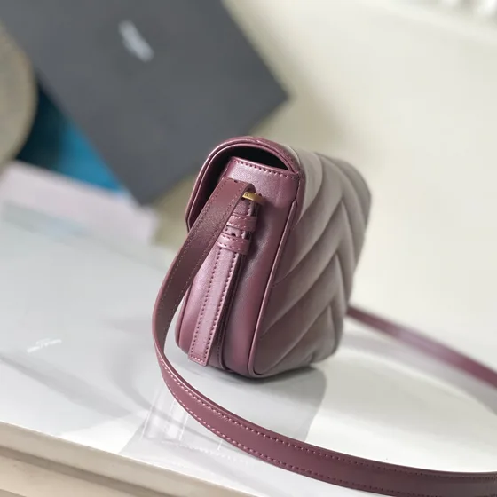 YSL Lou Lou Toy Strap Bag Dark Rosewood Crossbody