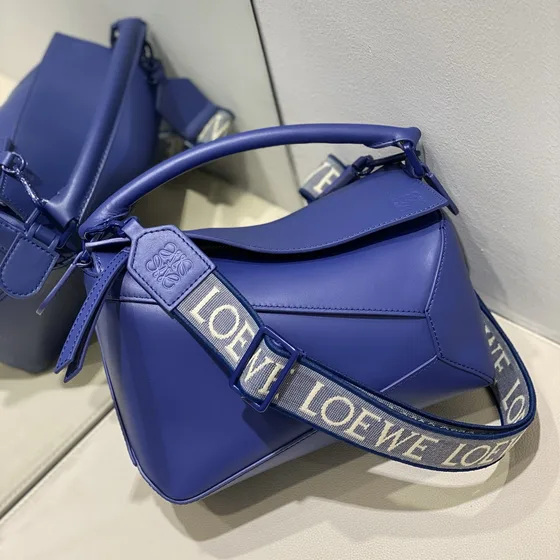 Loewe Puzzle Bag Azul Alça superior