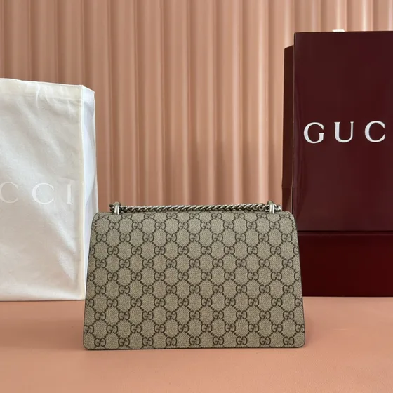 Gucci Dionysus Gg Small Shoulder Bag Beige Red Shoulder Bag