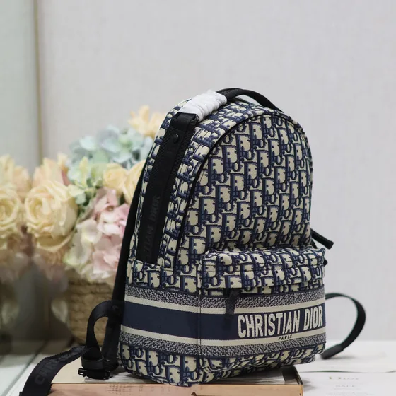 Dior Diortravel Mini Rugzak Beige Blauw Rugzak